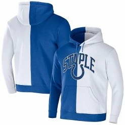 Brand new 🛒 Unbranded Men's NFL X Staple Blue Indianapolis Colts Split Logo Pullover Hoodie 😀