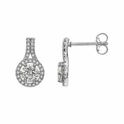 Hot Sale ✨ Unbranded Sterling Silver Round Cubic Zirconia Drop Earrings 🌟