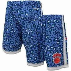 Top 10 😀 Unbranded Men's Mitchell & Ness X Uninterrupted Blue/White New York Knicks Hardwood Classics Swingman Shorts 👏