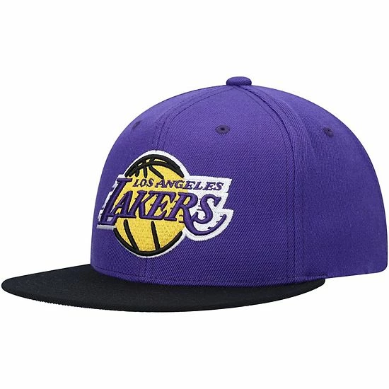Cheapest 💯 Unbranded Men's Mitchell & Ness Purple Los Angeles Lakers Hardwood Classics Bandana Undervisor Snapback Hat 🛒
