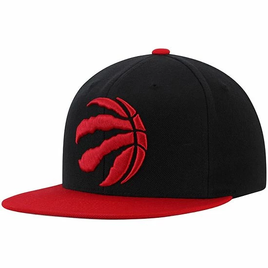 Promo ๐ Unbranded Men's Mitchell & Ness Black/Red Toronto Raptors Two-Tone Wool Snapback Hat ๐งจ