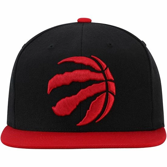 Promo ๐ Unbranded Men's Mitchell & Ness Black/Red Toronto Raptors Two-Tone Wool Snapback Hat ๐งจ - Image 2