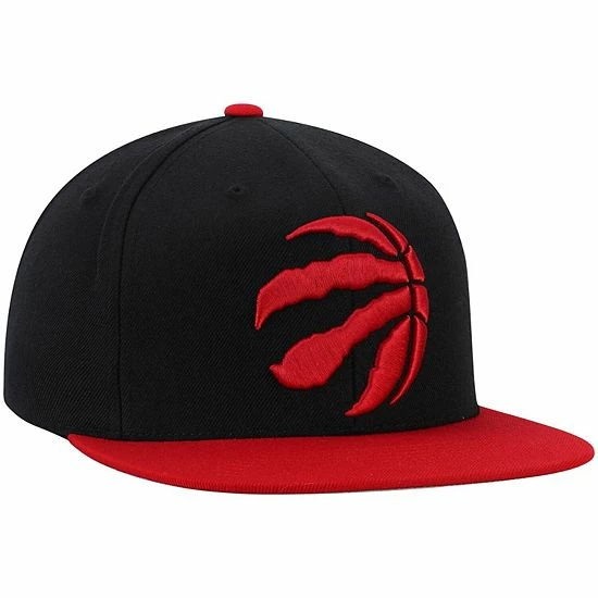 Promo ๐ Unbranded Men's Mitchell & Ness Black/Red Toronto Raptors Two-Tone Wool Snapback Hat ๐งจ - Image 3