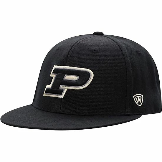 Best deal 🔔 Unbranded Men's Top Of The World Black Purdue Boilermakers Team Color Fitted Hat 👏