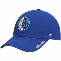 Hot Sale ⭐ Unbranded 👩 Women's '47 Blue Dallas Mavericks Miata Clean Up Logo Adjustable Hat ✨