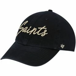 Buy 👏 Unbranded 👩 Women's '47 Black New Orleans Saints Vocal Clean Up Adjustable Hat 🔥