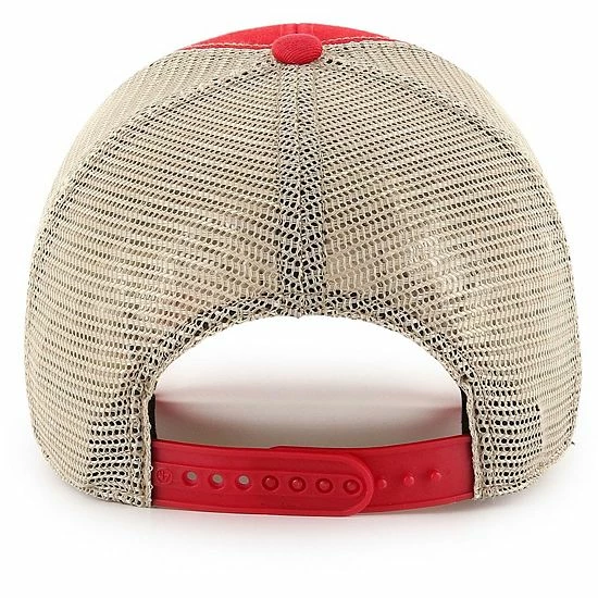 Brand new โ๏ธ Unbranded Men's '47 Red/Natural Washington Nationals Flagship Washed MVP Trucker Snapback Hat ๐งจ - Image 3