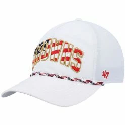 Brand new 🔔 Unbranded Men's '47 White Cleveland Browns Hitch Stars And Stripes Trucker Adjustable Hat 🧨