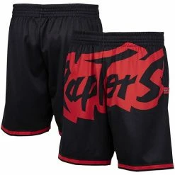 Flash Sale 🤩 Unbranded Men's Mitchell & Ness Black Toronto Raptors Hardwood Classics Big Face 2.0 Shorts ❤️