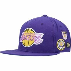 Best Pirce ❤️ Unbranded Men's Mitchell & Ness Purple Los Angeles Lakers Hardwood Classics Under Finals Snapback Hat 😀