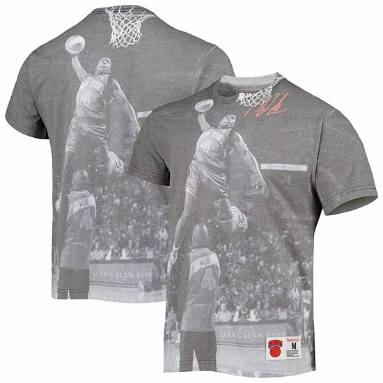 New 🔥 Unbranded Men's Mitchell & Ness Nate Robinson Gray New York Knicks Above The Rim Sublimated T-Shirt 🔥 - Image 2