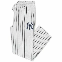 Top 10 🌟 Unbranded Men's Concepts Sport White/Navy New York Yankees Big & Tall Pinstripe Sleep Pants 😍