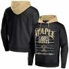 Promo 🛒 Unbranded Men's NFL X Staple Black New Orleans Saints Throwback Vintage Wash Pullover Hoodie 🥰