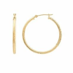 Budget ⭐ Unbranded 10k Gold Polished Tube Hoop Earrings 🌟