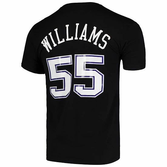Top 10 ✔️ Unbranded Men's Mitchell & Ness Jason Williams Black Sacramento Kings Hardwood Classics Team Name & Number T-Shirt 🎁 - Image 4