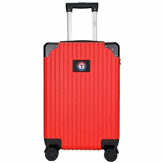 Best Pirce 👏 Unbranded Texas Rangers Executive 2-Toned Carry-On Luggage Rgr Red 🔥 - Image 3