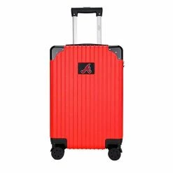Buy 🤩 Unbranded Atlanta Braves Hardside Executive 2-Toned Carry-On Luggage Brv Red ⌛