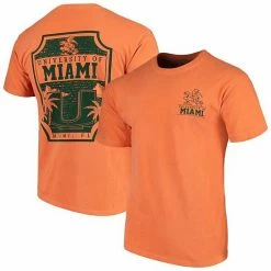 Best Sale 😀 Unbranded Men's Orange Miami Hurricanes Comfort Colors Campus Icon T-Shirt ✨