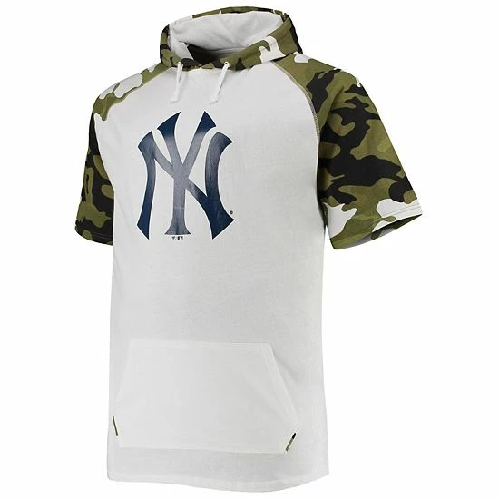 Budget ⌛ Unbranded Men's Gerrit Cole White/Camo New York Yankees Big & Tall Raglan Hoodie T-Shirt ❤️ - Image 3