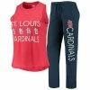 Outlet 🥰 Unbranded 👩 Women's Concepts Sport Navy/Red St. Louis Cardinals Meter Muscle Tank Top & Pants Sleep Set 🔔