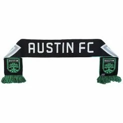 Buy ✨ Unbranded Black/Green Austin FC Skyline Jacquard Knit Scarf 😍