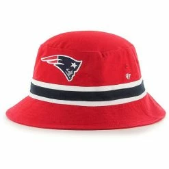 Top 10 🎁 Unbranded Men's '47 Red New England Patriots Striped Bucket Hat 🌟