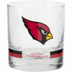 Outlet 😀 Unbranded Arizona Cardinals Banded Rocks Glass ⭐
