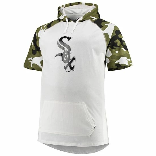 Flash Sale 🤩 Unbranded Men's Tim Anderson White/Camo Chicago White Sox Big & Tall Raglan Hoodie T-Shirt 😉 - Image 3