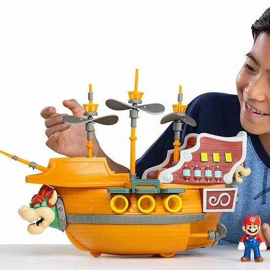 New ๐ Unbranded Super Mario Deluxe Bowser's Ship Playset ๐ - Image 7
