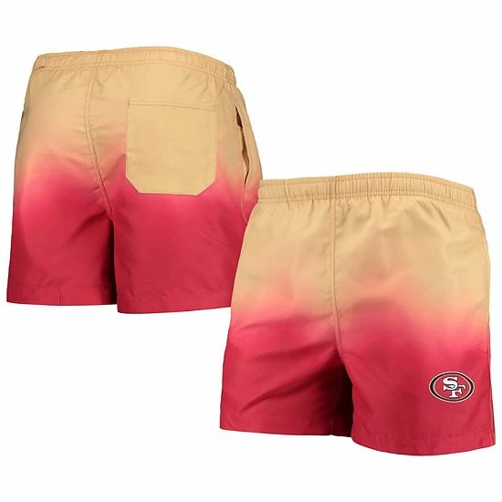 Best deal ๐ Unbranded Men's FOCO Red San Francisco 49ers Dip-Dye Swim Shorts ๐