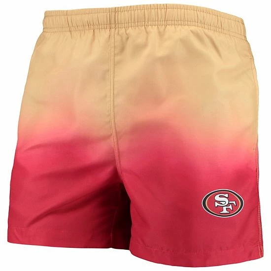 Best deal ๐ Unbranded Men's FOCO Red San Francisco 49ers Dip-Dye Swim Shorts ๐ - Image 3