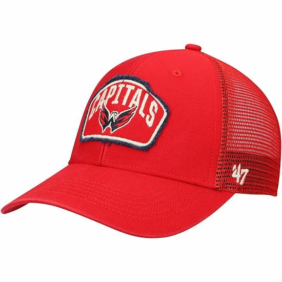 Budget ๐ Unbranded Men's '47 Red Washington Capitals Cledus MVP Trucker Snapback Hat โญ - Image 2