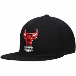 Budget ⌛ Unbranded Men's Mitchell & Ness Black/Pink Chicago Bulls Santa Ana Under Prime Snapback Hat 🔥
