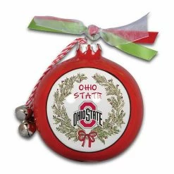 Promo 🤩 Unbranded Ohio State Buckeyes Wreath Kickoff Painted Ornament 🎁