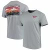 Best Pirce ❤️ Unbranded Men's Gray Virginia Tech Hokies Team Comfort Colors Campus Scenery T-Shirt ⌛