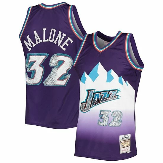Best reviews of ๐ Unbranded Men's Mitchell & Ness Karl Malone Purple Utah Jazz 1996-97 Hardwood Classics 75th Anniversary Diamond Swingman Jersey ๐ - Image 2