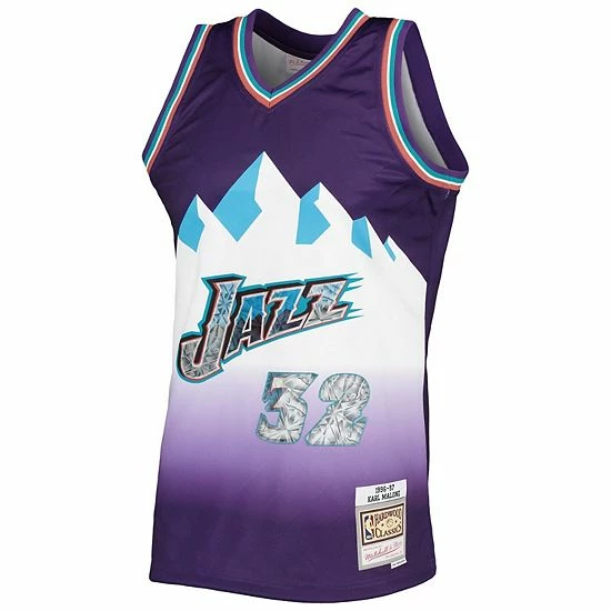 Best reviews of ๐ Unbranded Men's Mitchell & Ness Karl Malone Purple Utah Jazz 1996-97 Hardwood Classics 75th Anniversary Diamond Swingman Jersey ๐ - Image 3
