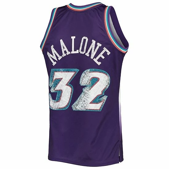 Best reviews of ๐ Unbranded Men's Mitchell & Ness Karl Malone Purple Utah Jazz 1996-97 Hardwood Classics 75th Anniversary Diamond Swingman Jersey ๐ - Image 4