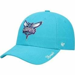 Brand new 🛒 Unbranded 👩 Women's '47 Teal Charlotte Hornets Miata Clean Up Logo Adjustable Hat 👍
