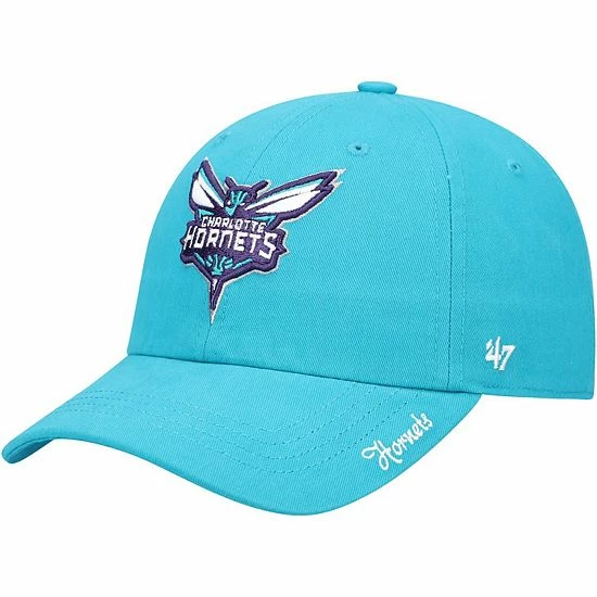 Brand new 🛒 Unbranded 👩 Women's '47 Teal Charlotte Hornets Miata Clean Up Logo Adjustable Hat 👍