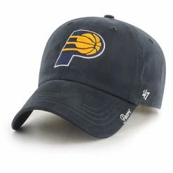 Best Sale 🎁 Unbranded 👩 Women's '47 Navy Indiana Pacers Miata Clean Up Logo Adjustable Hat ⭐