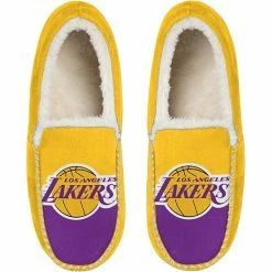 Flash Sale ⭐ Unbranded Men's FOCO Los Angeles Lakers Colorblock Moccasin Slippers ✔️