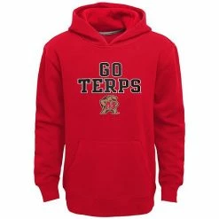 Promo 🔔 Unbranded Boys 8-20 Maryland Terrapins Team Slogan Fleece Hoodie 🤩