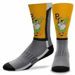 Buy 😉 Unbranded Men's For Bare Feet Pittsburgh Pirates Mascot Snoop V-Curve Crew 🧦 Socks 🛒