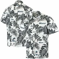 Best reviews of 👍 Unbranded Men's Reyn Spooner White Miami Marlins Aloha Button-Down 👕 Shirt 🥰