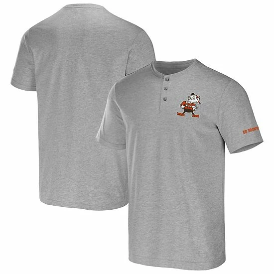 Cheapest 🤩 Unbranded Men's NFL X Darius Rucker Collection By Fanatics Heather Gray Cleveland Browns Henley T-Shirt 🥰