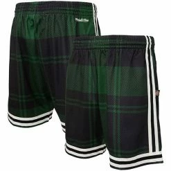New 🌟 Unbranded Men's Mitchell & Ness X Uninterrupted Kelly Green/Black Boston Celtics Hardwood Classics Swingman Shorts 🥰