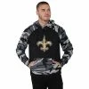 Deals 🔥 Unbranded Men's FOCO Black New Orleans Saints Camo Raglan Pullover Hoodie 👏