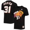 Hot Sale 😍 Unbranded Men's Mitchell & Ness Shawn Marion Black Phoenix Suns Hardwood Classics Stitch Name & Number T-Shirt ⌛