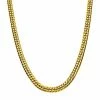 New 😉 Unbranded 18k Gold Over Stainless Steel 8 Mm Curb Chain Necklace ⌛
